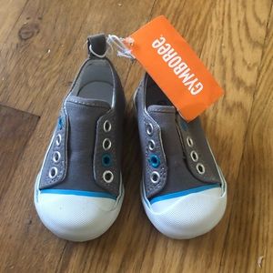 NWT Grey Slip On Sneakers Baby Size 4